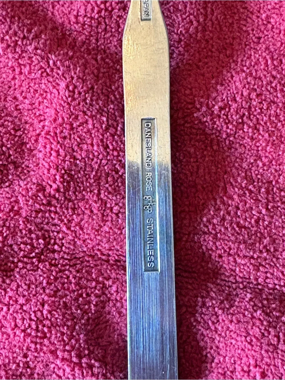 Ginkgo Danesland Rose Stainless Steel Serving Spoon, Fork and Pie Server Vintage